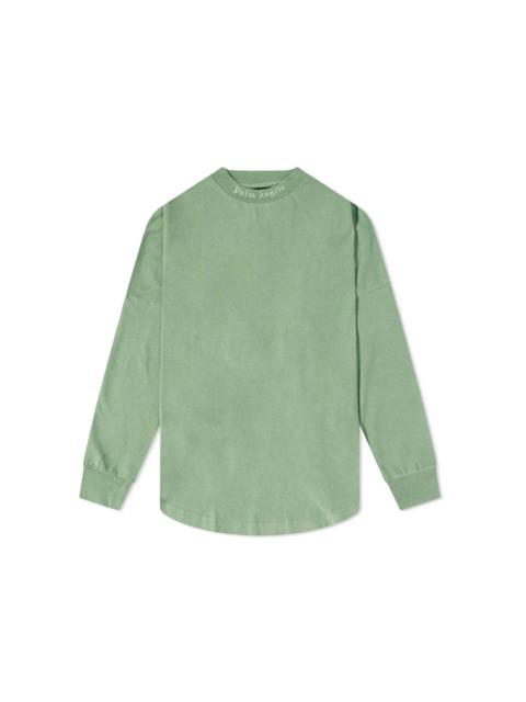 Palm Angels L/S Garment Dyed Logo T-shirt Green