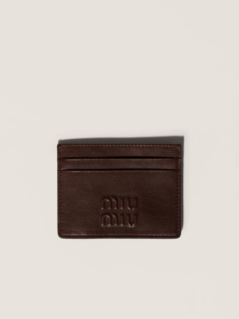 Nappa leather card holder