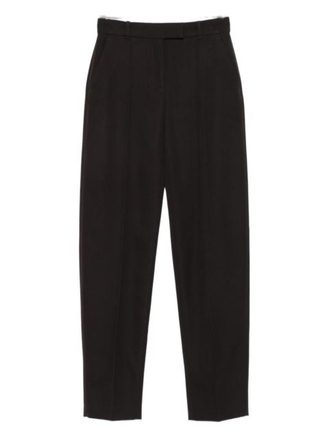 pressed-crease tailored trousers