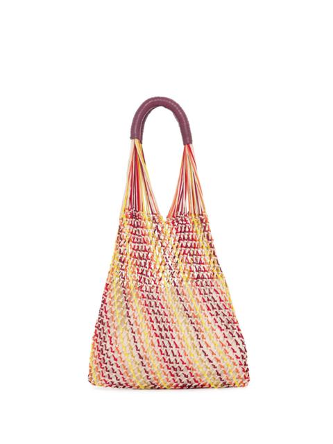 Hybris Macrame Hobo Bag in Multi Silk