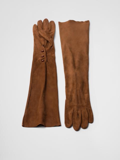 Suede gloves