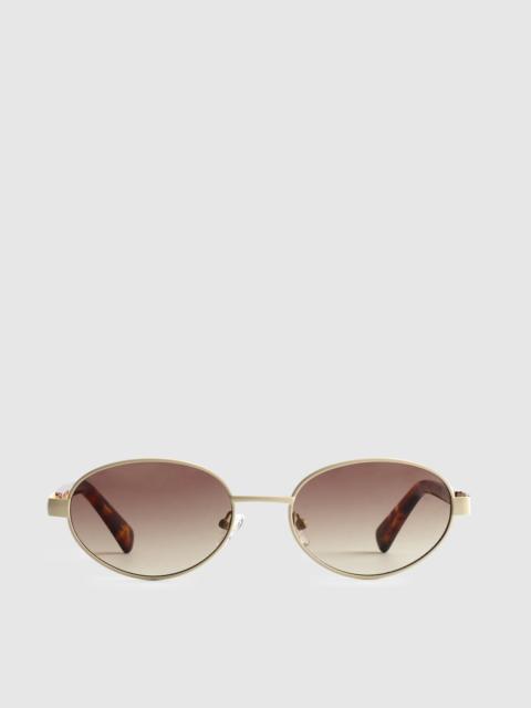 Wire Frame Oval Sunglasses