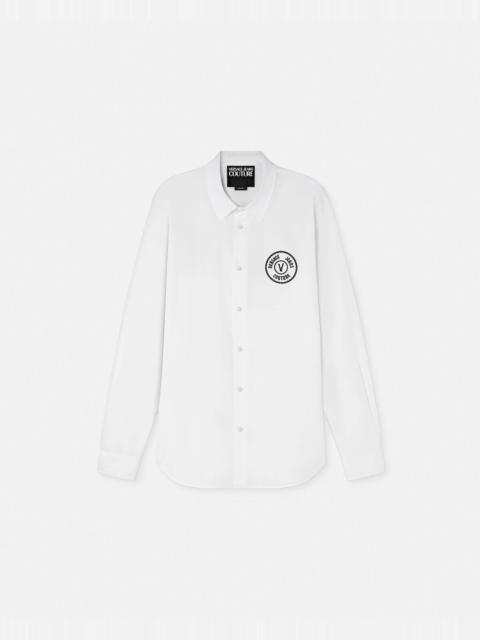Chain V-Emblem Slim-Fit Shirt