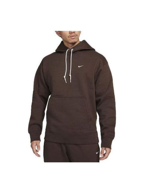 Nike Solo Swoosh Fleece Hoodie (Asia Sizing) 'Brown' DX1356-237
