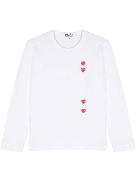 heart-print cotton T-shirt