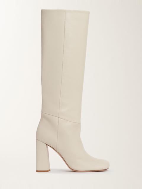 Nappa leather heeled high boots