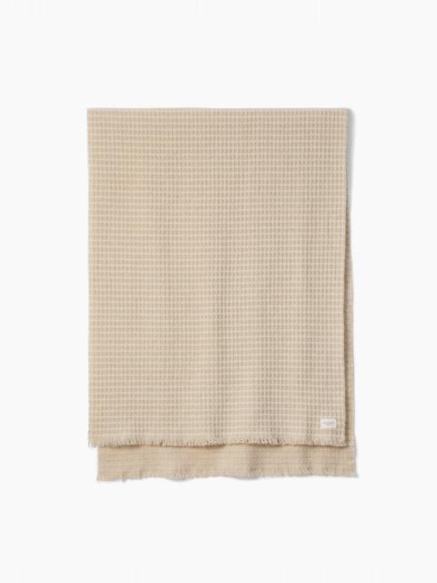 Joni Waffle-Knit Wool Scarf