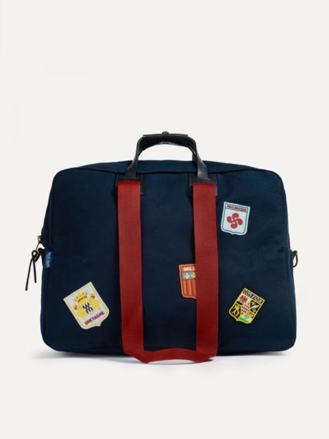 MISSAK AVIATOR TRAVEL BAG  -  BLUE EMBLEMS
