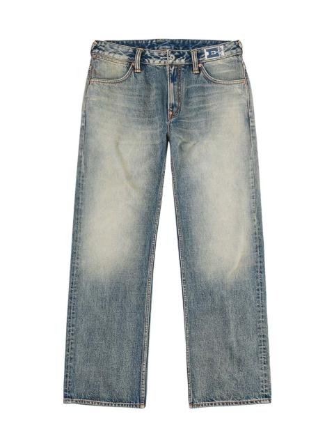 Distressed Seagull Print Regular Fit Denim Jeans