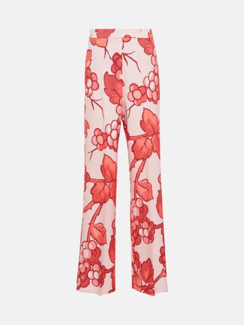 Floral high-rise pants