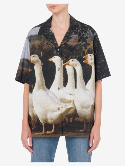 COTTON VOILE SHIRT GOOSE PRINT