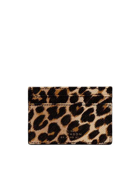 Panama leopard-print card holder