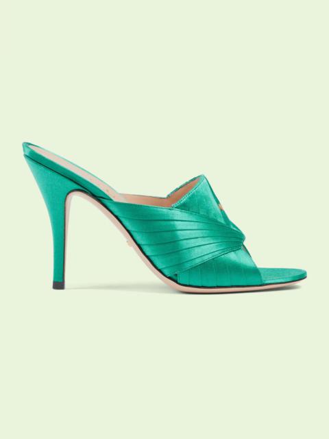 Women's heeled slide sandal