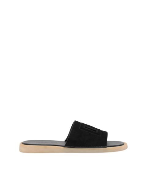 DG cut-out suede slides