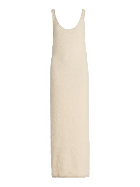 Pebble Wool-Blend Knit Midi Dress ivory
