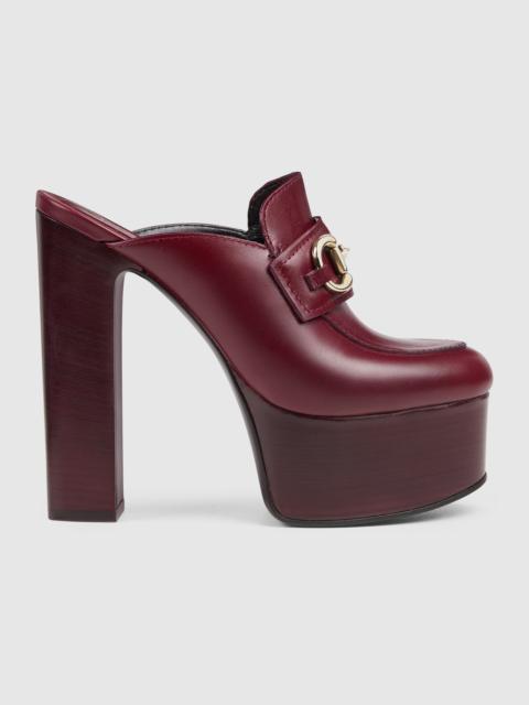 Women's platform mule with Horsebit