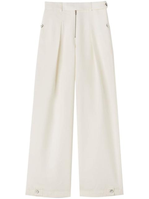 high-waist wide-leg trousers