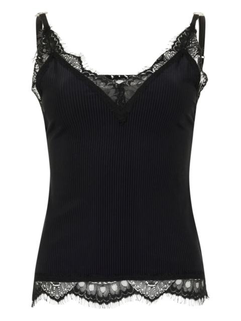 lace ribbing tank top