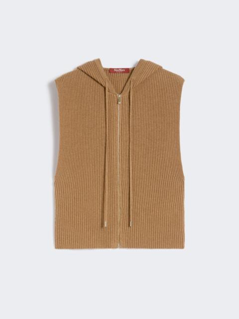 MESCAL Wool and cashmere hooded gilet