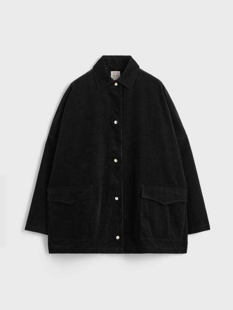 Cord overshirt jacket black