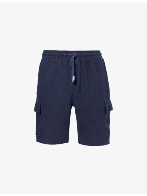 Baie drawstring-waist linen shorts