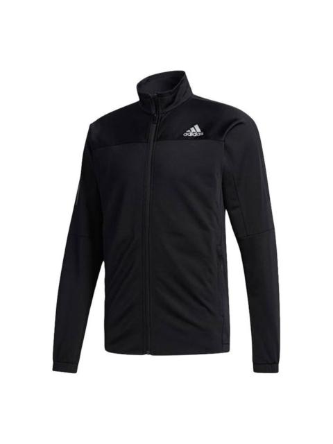 adidas 3s Knit Jkt Tennis Sports Stand Collar Jacket Black FS3771