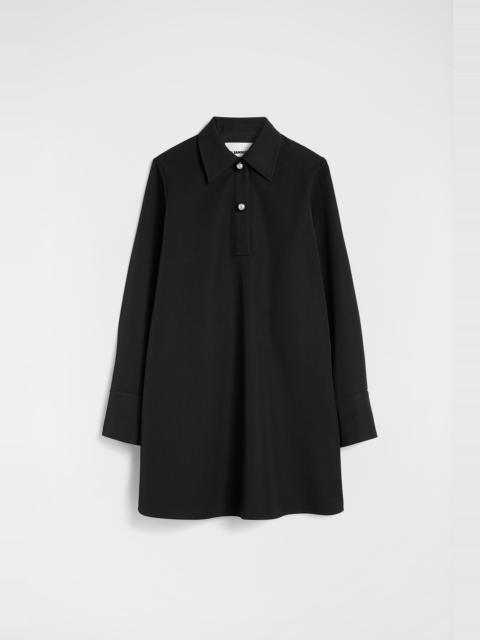 Wool Gabardine Polo Dress