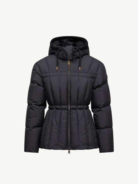Estom Vertical-Quilted Hooded Short Down Jacket