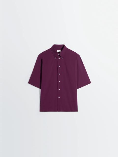 SHORT SLEEVE SHIRT IN WASHED COTTON MUSLIN