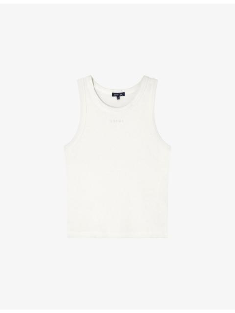 Dolly Brand-Embroidered Cotton Vest Top