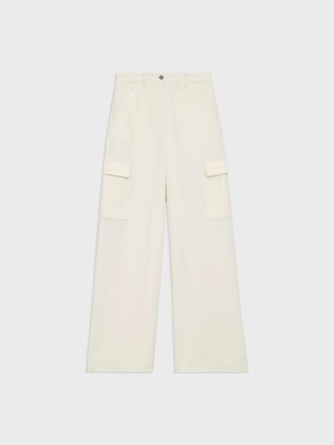 Wide-Leg Cargo Pant in Admiral Crepe
