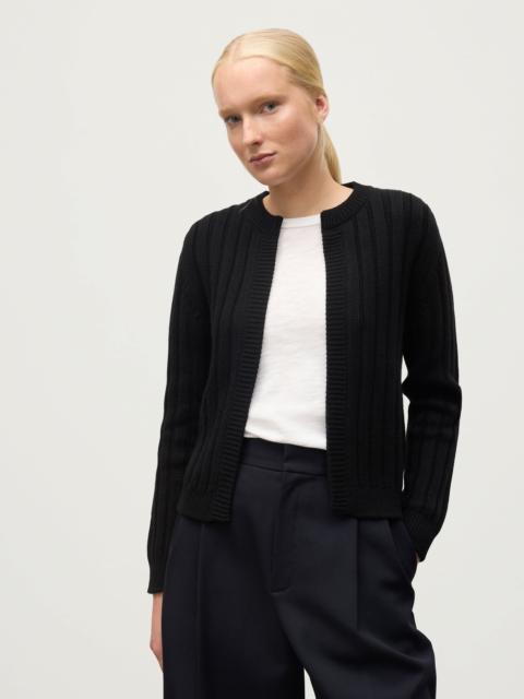 Lecht Black Cashmere Crew Cardigan