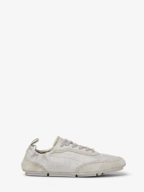 Fendi Fit sneakers FF Nylon and light gray suede low-tops