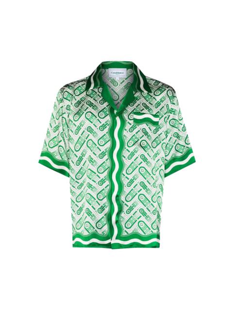 Ping Pong Monogram Silk Shirt