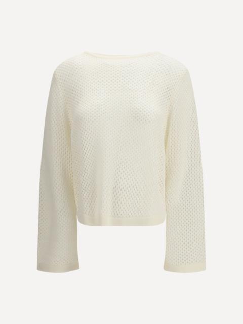 perforated boatneck Jumper