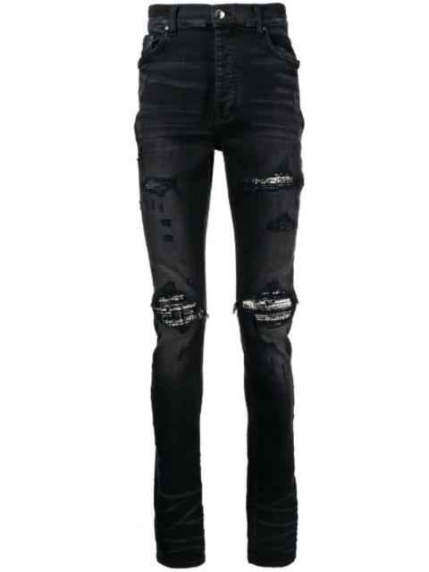 distressed skinny jeans