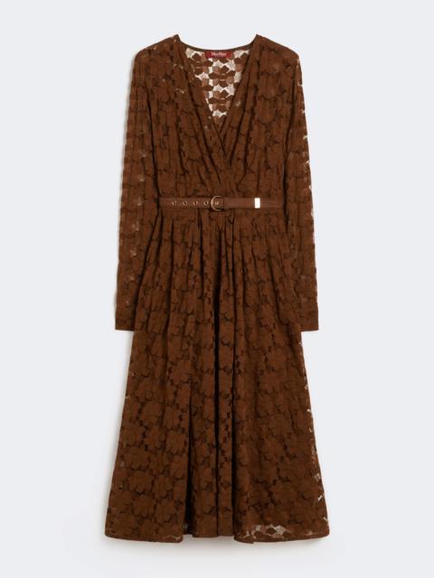 Tulle midi dress - CHOCOLATE