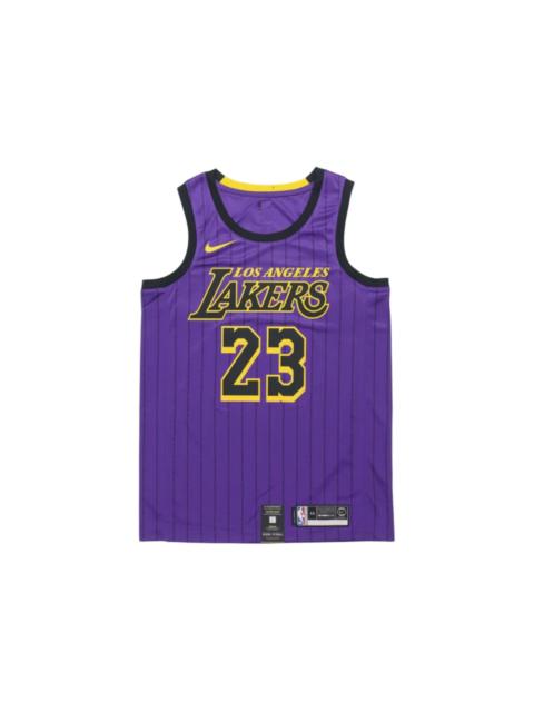 Nike NBA Los Angeles Lakers LeBron James City Fan Edition Jersey Purple