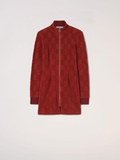 MONOGRAM CUTTED ZIP MINI DRESS