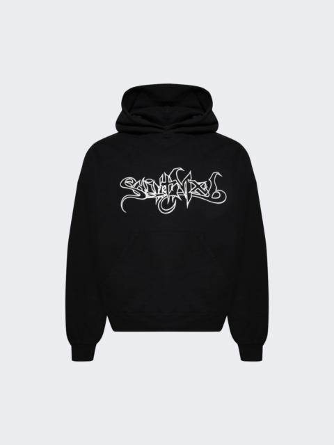 Embroidered Hoodie Black