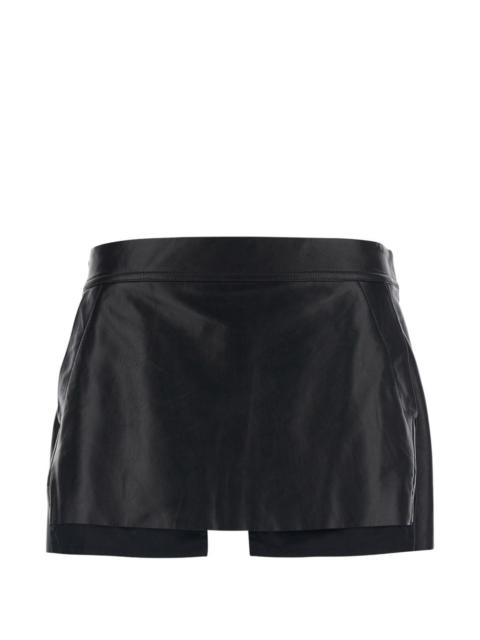 Fog rear-zip mini skirt