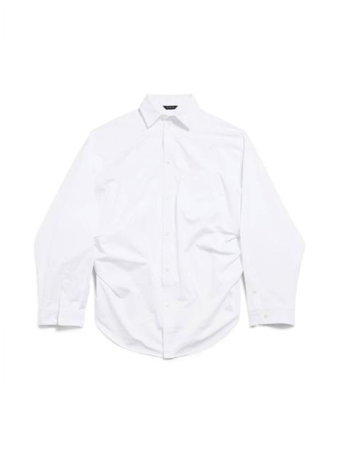 Women's Balenciaga Asymmetric Shirt Large Fit in White