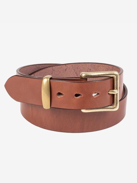 HEAVY DUTY &QUOT;TOCHIGI&QUOT; LEATHER BELT - BROWN