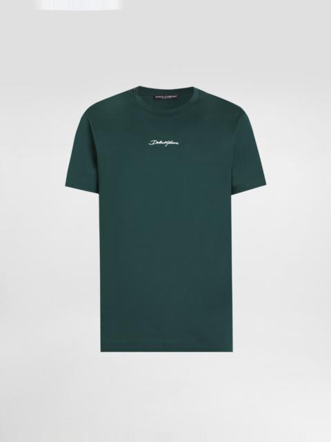 Cotton t-shirt with embroidered patch