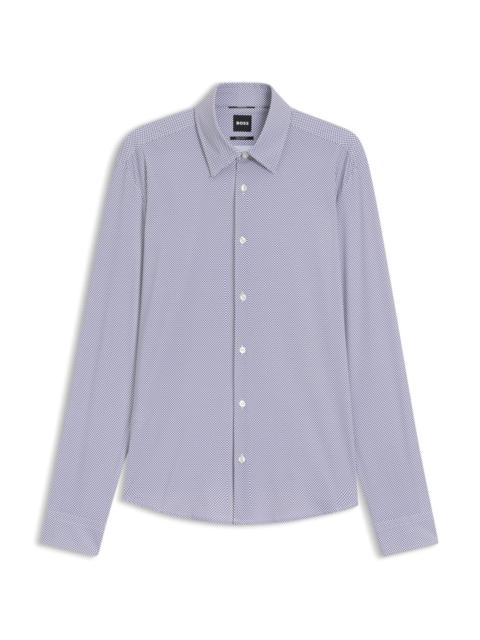 PRINTED REGULAR-FIT SHIRT IN PERFORMANCE-STRETCH JERSEY