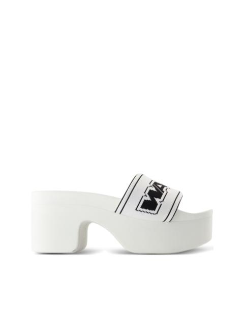 logo platform sandals