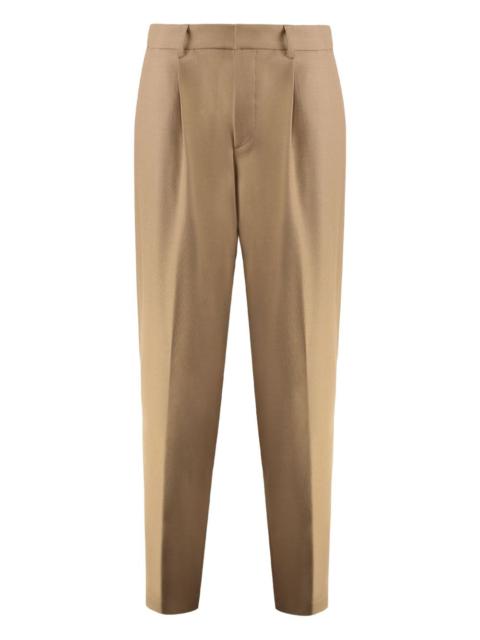 pleated-front trousers