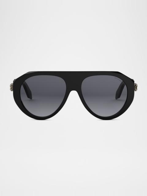 Serpenti Forever Acetate Aviator Sunglasses