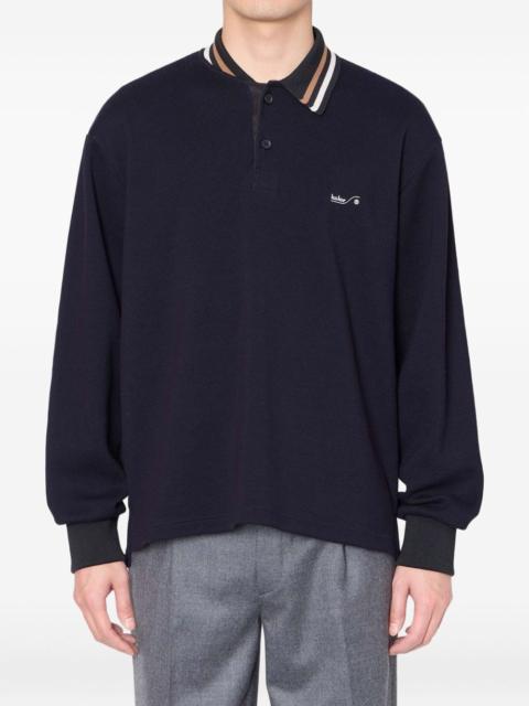 long-sleeve logo-embroidered sweater