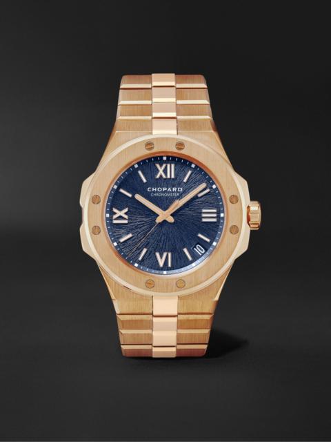 Alpine Eagle Large Automatic 41mm 18-Karat Rose Gold Watch, Ref. No. 295363-5001 Blue